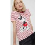 Dámská  Trička s kulatým výstřihem Desigual Disney z bavlny ve velikosti L s krátkým rukávem s kulatým výstřihem  strečová  s motivem Mickey Mouse a přátelé 