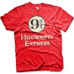 Pánská  Trička s potiskem v červené barvě z bavlny ve velikosti XXL s motivem Harry Potter Hogwarts plus size 