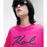 Dámská BIO  Trička s potiskem Karl Lagerfeld v růžové barvě ve velikosti S 