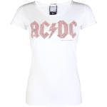 Dámská  Trička s potiskem v bílé barvě z bavlny  strečová  s motivem AC/DC 