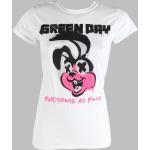 Dámská  Trička s potiskem v hnědé barvě z bavlny ve velikosti L  strečová  s motivem Green Day ve slevě 
