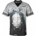 Pánská  Trička s potiskem v černé barvě z polyesteru ve velikosti M s motivem Bob Marley ve slevě 