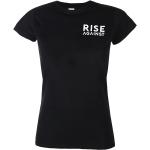 Dámská  Trička s potiskem v černé barvě z bavlny  strečová  s motivem Rise Against 