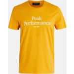 Pánská  Trička s krátkým rukávem Peak Performance v žluté barvě ve velikosti S s krátkým rukávem 