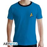 Pánská  Trička s potiskem v modré barvě z bavlny ve velikosti XXL s motivem Star Trek plus size 