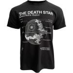 Pánská  Trička s potiskem v černé barvě z bavlny ve velikosti XXL s motivem Star Wars Death Star na léto plus size 