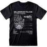 Tričko Star Wars - Millennium Falcon Sketch - velikost S, M, L, XL, XXL