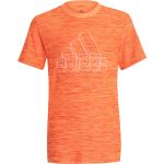 Dětská trička adidas Aeroready v oranžové barvě ve slevě 