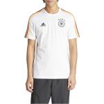 Pánská  Trička s krátkým rukávem adidas DFB v bílé barvě z bavlny ve velikosti S s krátkým rukávem s motivem DFB (Německý fotbalový svaz) 