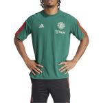 Pánská  Trička s krátkým rukávem adidas v zelené barvě s krátkým rukávem s motivem Manchester United ve slevě 