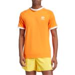 Pánská  Trička s krátkým rukávem adidas Originals v oranžové barvě v retro stylu z bavlny ve velikosti L s krátkým rukávem 