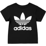 Dětská trička s potiskem adidas Originals Trefoil v černé barvě 