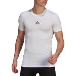 Pánská  Fitness trička adidas v bílé barvě ve velikosti M s krátkým rukávem ve slevě plus size 