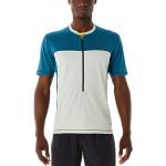 Pánská  Trička na běhání Asics Fujitrail v modré barvě z polyesteru ve velikosti M s krátkým rukávem ve slevě 