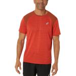 Pánská  Trička na běhání Asics Road v červené barvě ve velikosti L s krátkým rukávem 