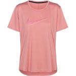 Dámská  Funkční trička Nike Dri-Fit v růžové barvě z polyesteru ve velikosti 9 XL s krátkým rukávem 