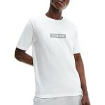 Pánská Designer  Trička s krátkým rukávem Calvin Klein PERFORMANCE v bílé barvě ve velikosti S s krátkým rukávem 