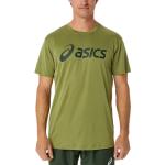 Pánská  Trička na běhání Asics Core v zelené barvě ve velikosti S s krátkým rukávem ve slevě 