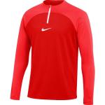 Pánské Topy Nike Academy v červené barvě z polyesteru ve velikosti S s dlouhým rukávem ve slevě 