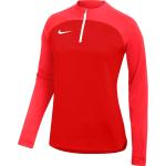 Dámské Topy Nike Academy v červené barvě z polyesteru ve velikosti S s dlouhým rukávem ve slevě 