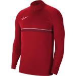 Pánské Topy Nike Academy v červené barvě ve velikosti S s dlouhým rukávem ve slevě 