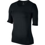 Dámské Prodloužené topy Nike v černé barvě z polyesteru s krátkým rukávem 