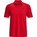 Pánské Sportovní polokošile Under Armour Performance v červené barvě z polyesteru ve velikosti L strečové 