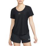 Dámská  Trička na běhání Nike Dri-Fit v černé barvě ve velikosti XS s krátkým rukávem ve slevě 