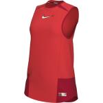 Pánské Topy bez rukávů Nike Dri-Fit v červené barvě ve velikosti L bez rukávů ve slevě 