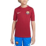 Dětská trička s krátkým rukávem Nike FC Barcelona v červené barvě s motivem FC Barcelona ve slevě 