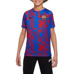 Dětská trička s krátkým rukávem Nike FC Barcelona v modré barvě s motivem FC Barcelona ve slevě 