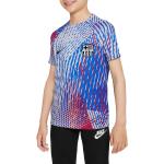 Dětská trička s krátkým rukávem Nike FC Barcelona ve fialové barvě s motivem FC Barcelona ve slevě 