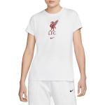 Dámská  Trička Nike v bílé barvě s krátkým rukávem s motivem FC Liverpool 