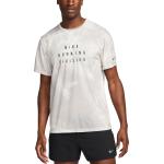 Pánská  Trička na běhání Nike Rise 365 v šedé barvě z polyesteru ve velikosti S s krátkým rukávem ve slevě 