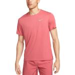 Pánská  Trička na běhání Nike Miler v růžové barvě ve velikosti S s krátkým rukávem ve slevě 