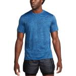 Pánská  Trička na běhání Nike v modré barvě ve velikosti S s krátkým rukávem ve slevě 
