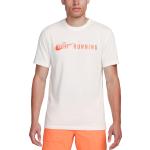 Pánská  Trička na běhání Nike v bílé barvě ve velikosti M s krátkým rukávem ve slevě 