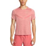 Pánská  Trička na běhání Nike v růžové barvě ve velikosti M s krátkým rukávem ve slevě 