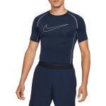 Pánská  Fitness trička Nike Pro v modré barvě ve velikosti XXL s krátkým rukávem ve slevě plus size 
