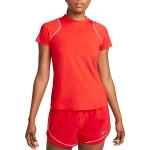 Dámská  Trička na běhání Nike v červené barvě ve velikosti XS s krátkým rukávem ve slevě 