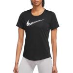 Dámské Oblečení Nike Swoosh v černé barvě s krátkým rukávem 