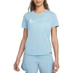 Dámské Oblečení Nike Swoosh v modré barvě s krátkým rukávem 