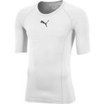 Pánská  Funkční trička Puma Liga v bílé barvě ve velikosti XXL s krátkým rukávem ve slevě plus size 
