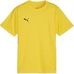 Pánská  Trička s krátkým rukávem Puma teamGOAL v žluté barvě ve velikosti S s krátkým rukávem 