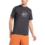 Pánská  Fitness trička Reebok v šedé barvě ve velikosti L s krátkým rukávem ve slevě 