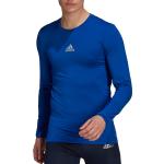 Pánská  Fitness trička adidas v modré barvě ve velikosti M s dlouhým rukávem ve slevě 