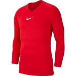 Pánská  Trička s kulatým výstřihem Nike Park v červené barvě z polyesteru ve velikosti M s dlouhým rukávem s kulatým výstřihem ve slevě 