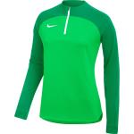 Dámské Topy Nike Academy v zelené barvě z polyesteru s dlouhým rukávem ve slevě 