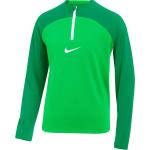 Dětská trička s dlouhým rukávem Nike Academy v zelené barvě z polyesteru ve slevě 