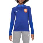 Dětská trička s dlouhým rukávem Nike v modré barvě ve velikosti 5 let s motivem KNVB (Koninklijke Nederlandse Voetbal Bond) 